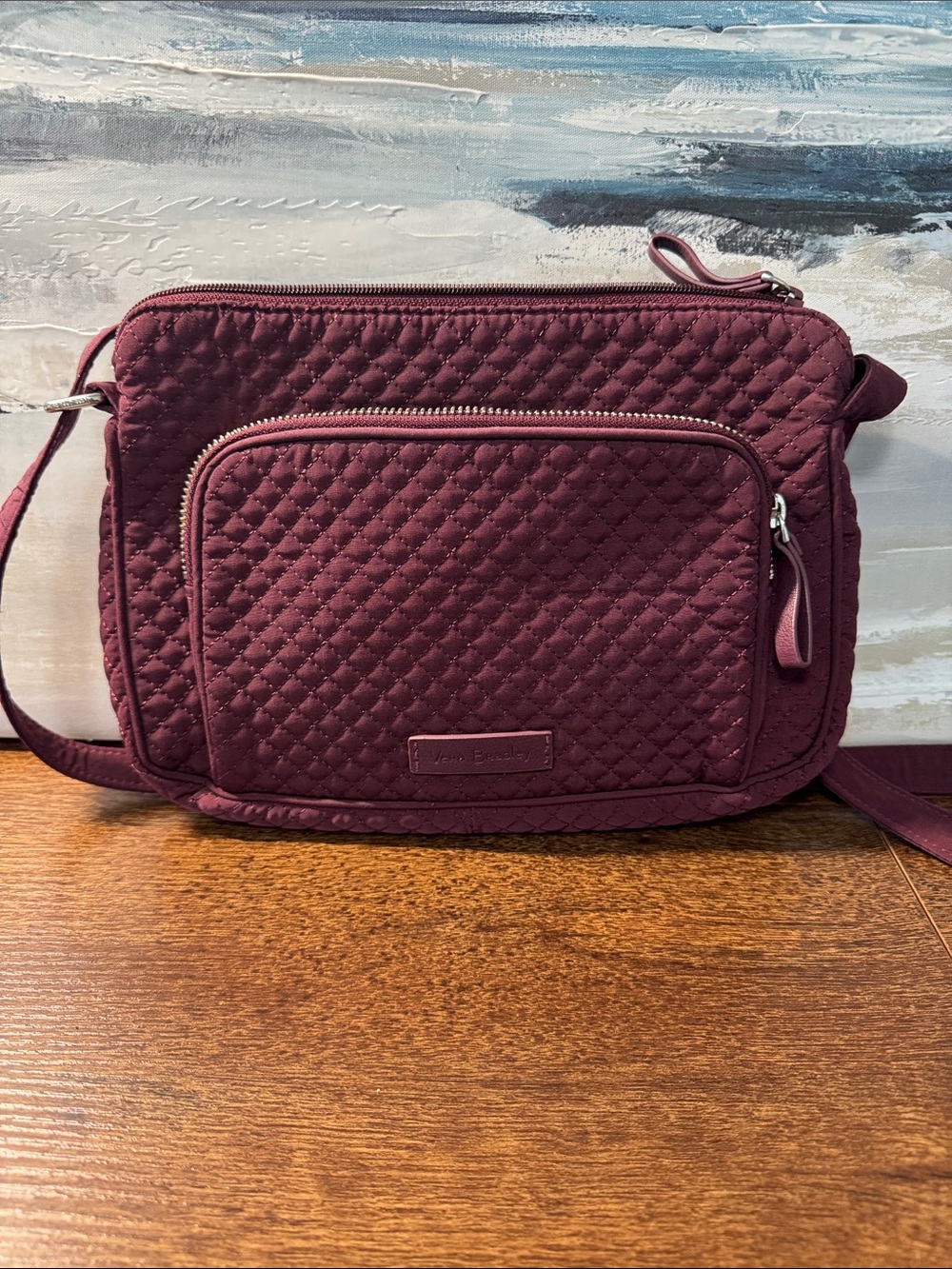 Vera Bradley Quilted Crossbody Bag in Wine
